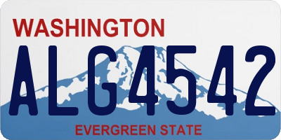 WA license plate ALG4542