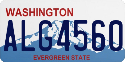WA license plate ALG4560