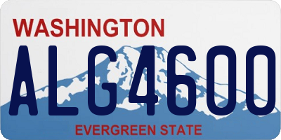WA license plate ALG4600