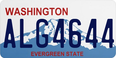 WA license plate ALG4644