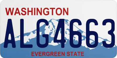 WA license plate ALG4663