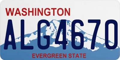 WA license plate ALG4670