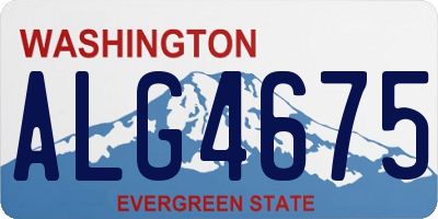 WA license plate ALG4675