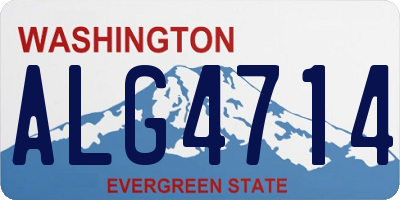 WA license plate ALG4714