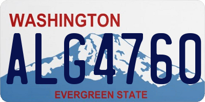 WA license plate ALG4760
