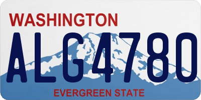 WA license plate ALG4780