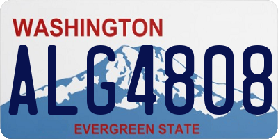 WA license plate ALG4808