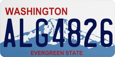 WA license plate ALG4826