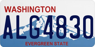 WA license plate ALG4830