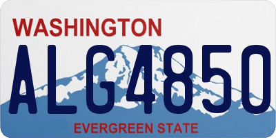 WA license plate ALG4850