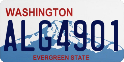 WA license plate ALG4901