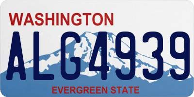 WA license plate ALG4939