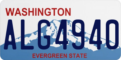 WA license plate ALG4940