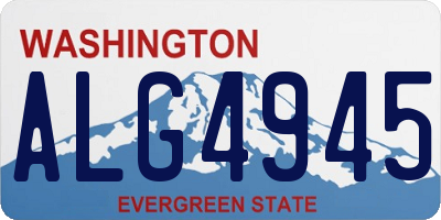WA license plate ALG4945