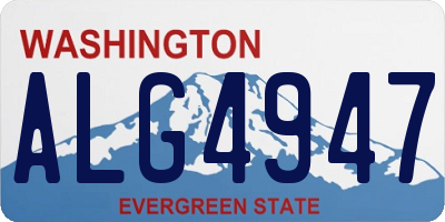 WA license plate ALG4947