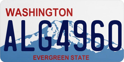 WA license plate ALG4960