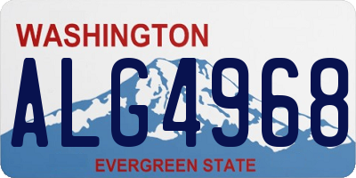 WA license plate ALG4968