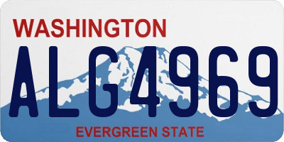 WA license plate ALG4969