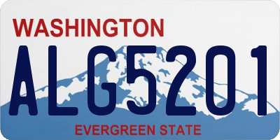 WA license plate ALG5201