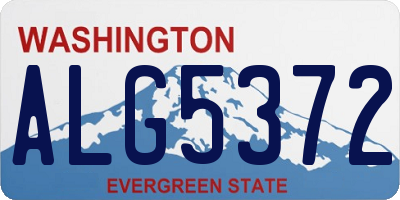 WA license plate ALG5372
