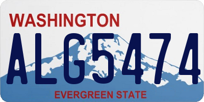 WA license plate ALG5474