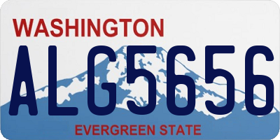 WA license plate ALG5656