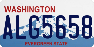 WA license plate ALG5658