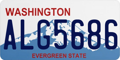 WA license plate ALG5686