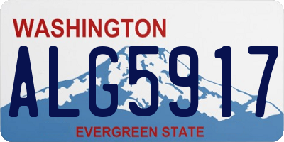 WA license plate ALG5917