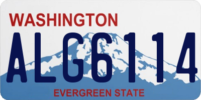 WA license plate ALG6114