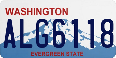 WA license plate ALG6118