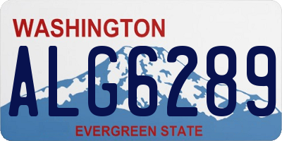 WA license plate ALG6289