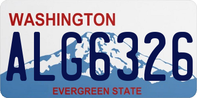 WA license plate ALG6326