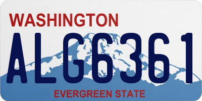 WA license plate ALG6361
