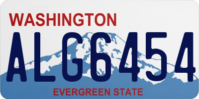 WA license plate ALG6454