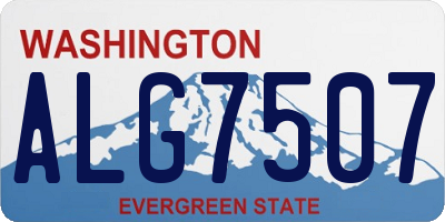 WA license plate ALG7507