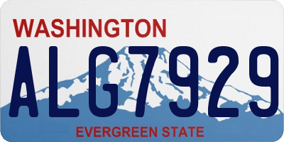 WA license plate ALG7929