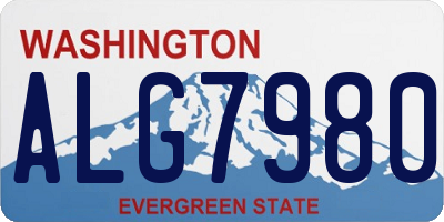 WA license plate ALG7980