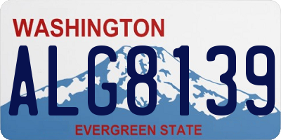WA license plate ALG8139