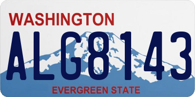 WA license plate ALG8143