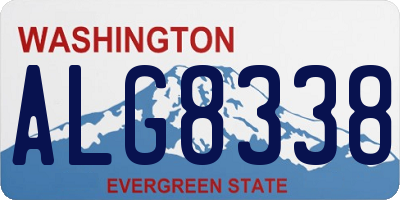 WA license plate ALG8338