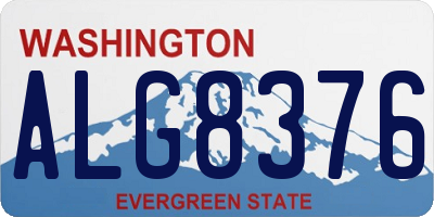 WA license plate ALG8376