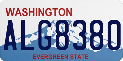 WA license plate ALG8380