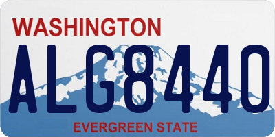 WA license plate ALG8440