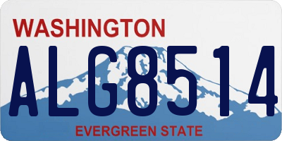 WA license plate ALG8514