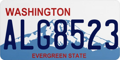 WA license plate ALG8523