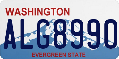 WA license plate ALG8990