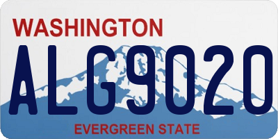 WA license plate ALG9020