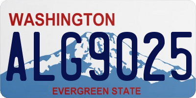 WA license plate ALG9025