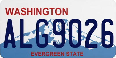 WA license plate ALG9026